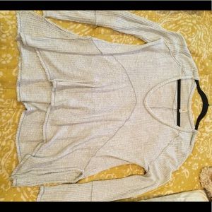 Free People oatmeal Henley thermal