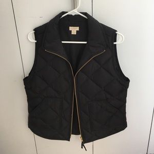J.Crew Factory Puffer Vest, Black