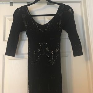 Black & beige fitted Bebe dress! Size S