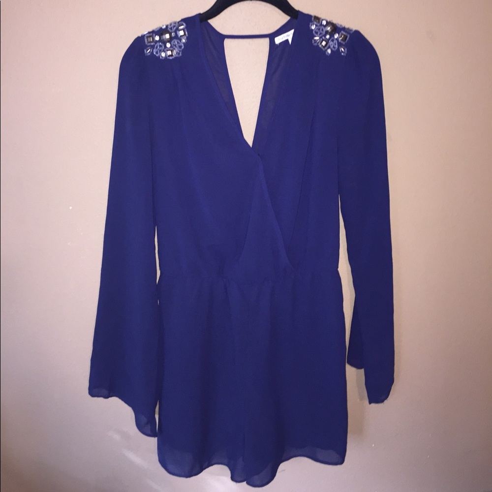 Navy Flowy Romper