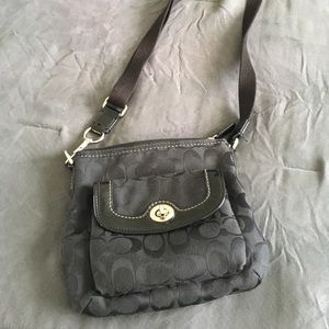Black coach cross body purse