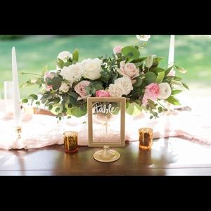 Gold wedding or event table numbers