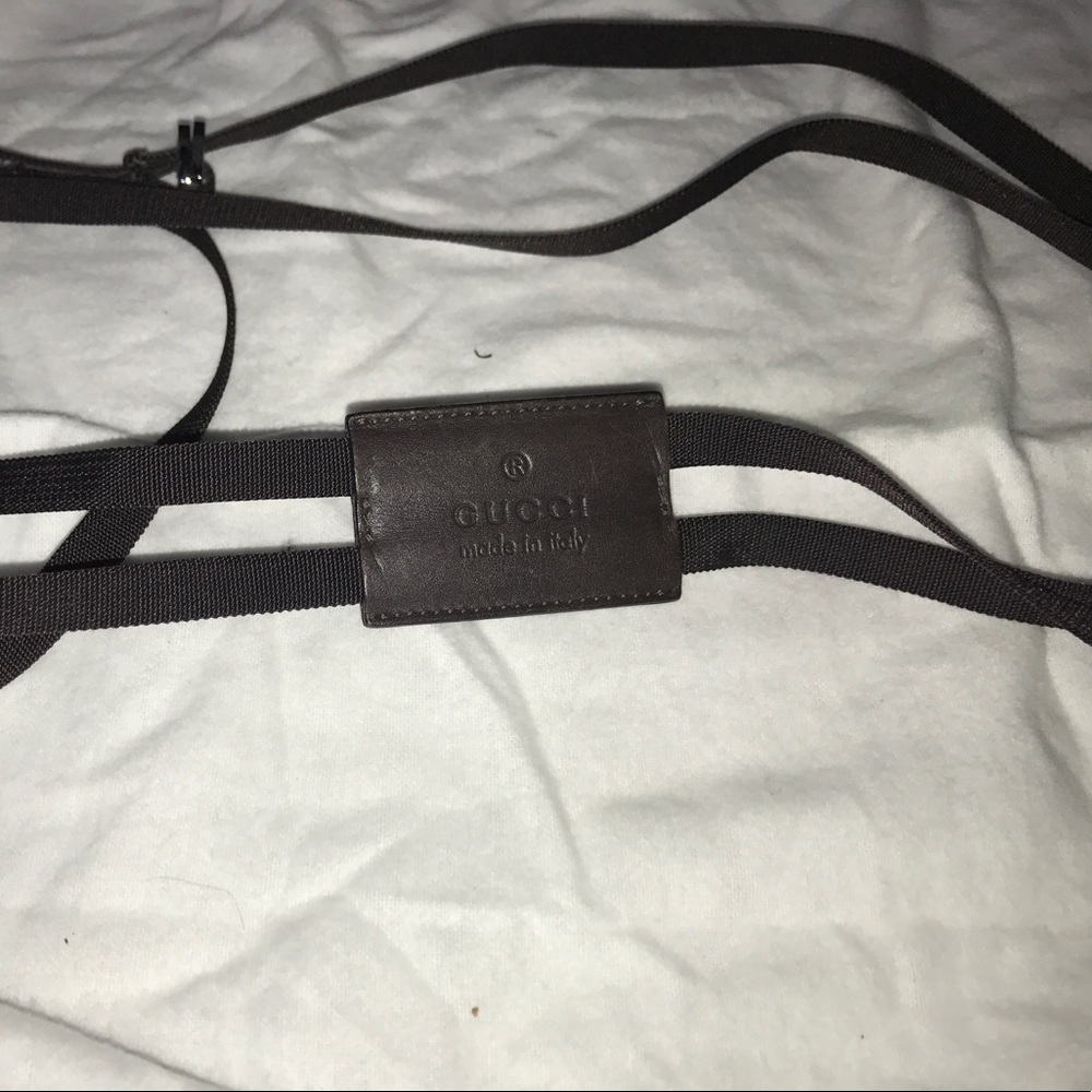 Gucci dark brown adjustable belt (double straps)