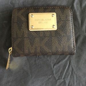 Used Michael Kors brown wallet