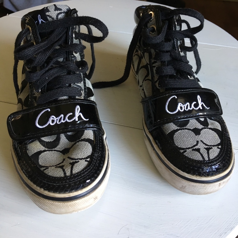 Black/grey Coach Sneakers 6-6.5