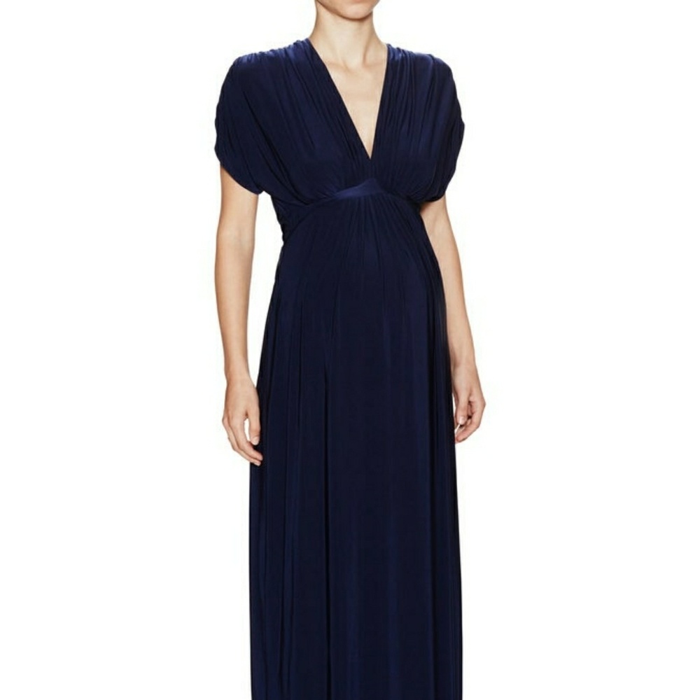 T-Bags Navy Maxi Maternity Dress, M, EUC