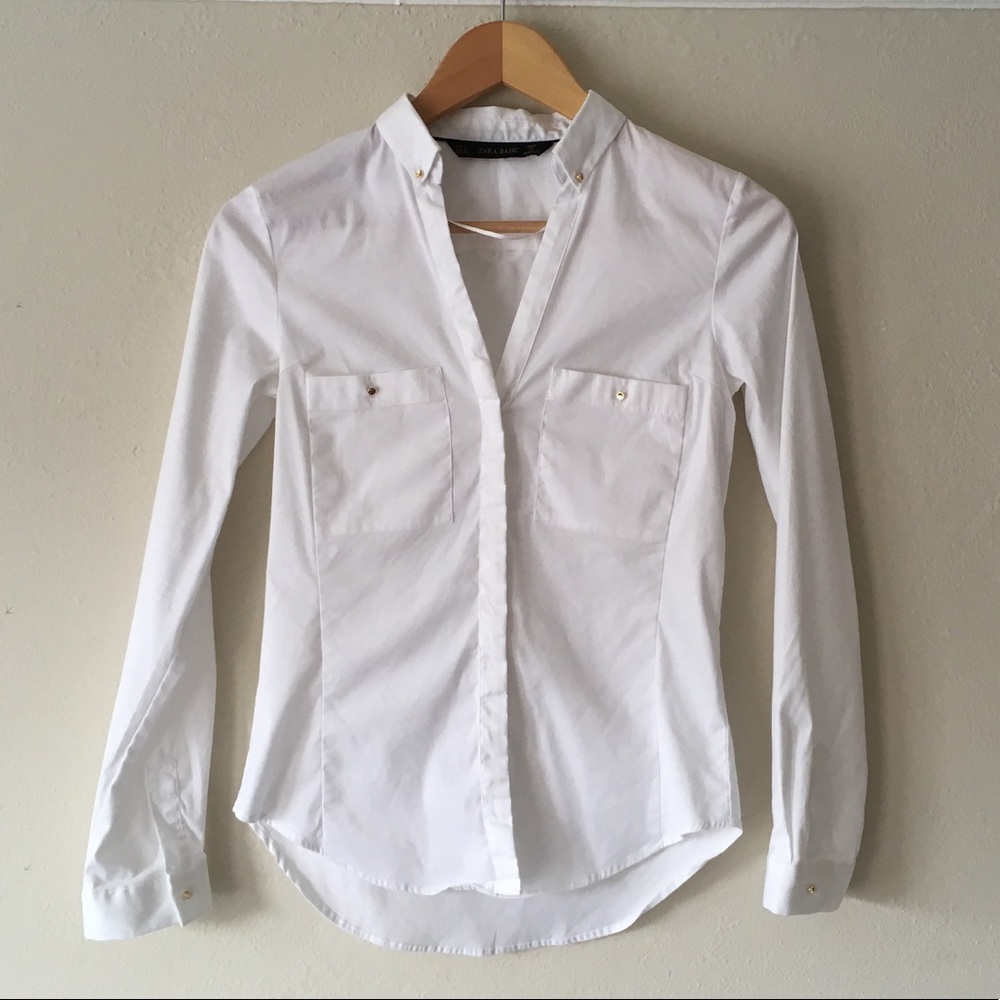 Zara White Button Up Shirt