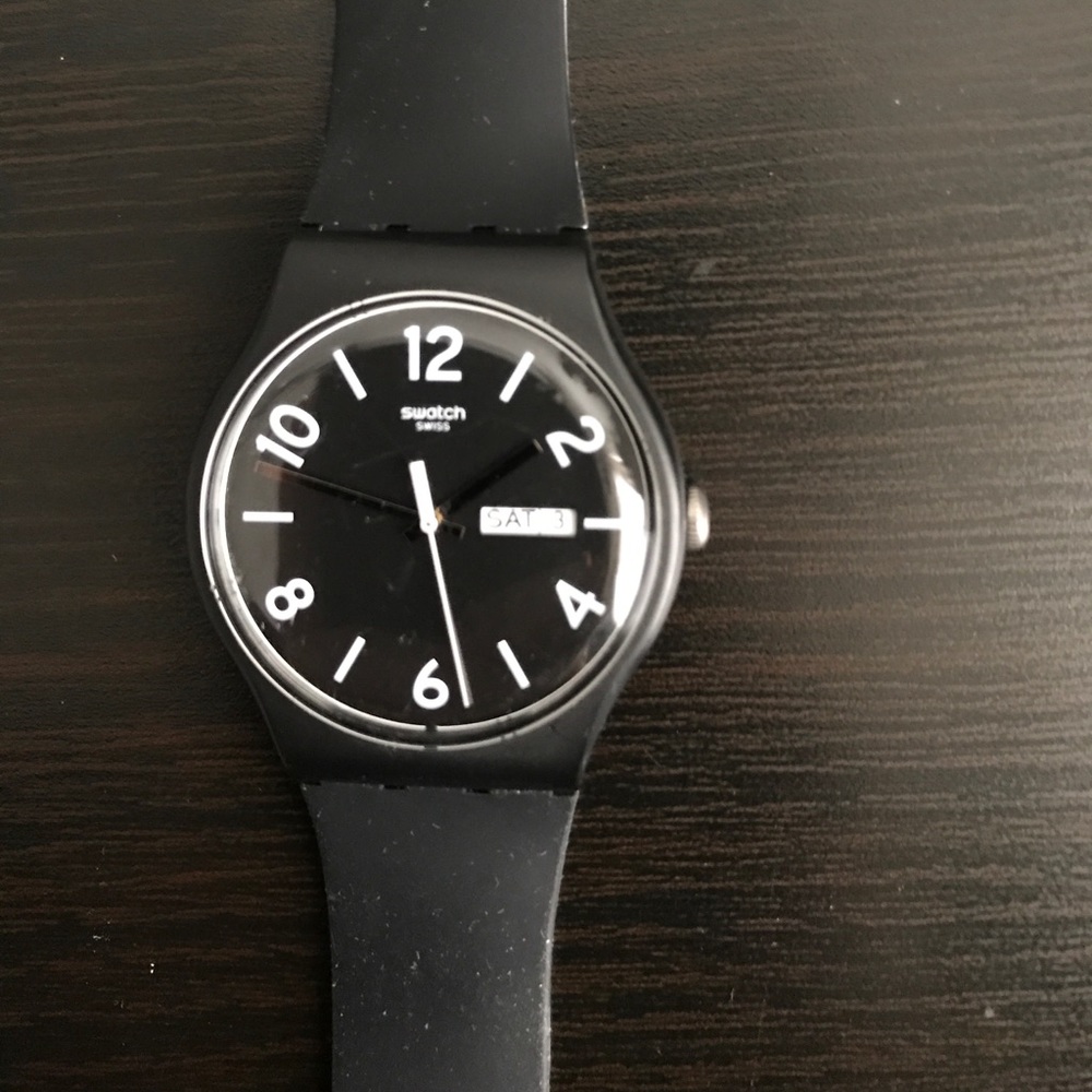 Swatch reversible white and black watch