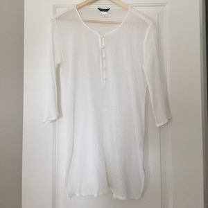 NWOT Sheer White Cover Up/Tunic