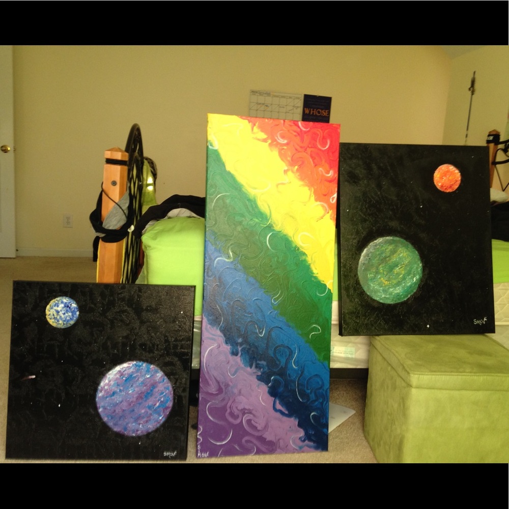 Vibrant Wall Art, 3 Piece set