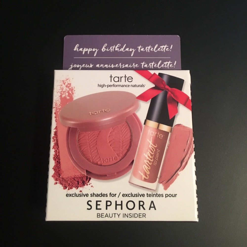 Travel size tarte blush and matte lip paint