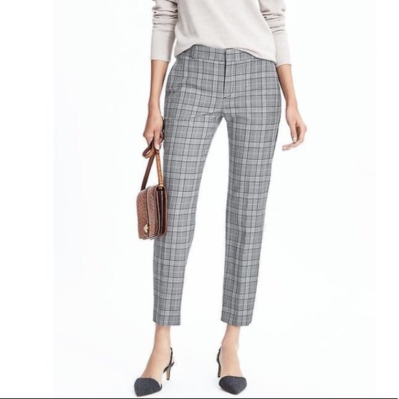banana republic checkered pants