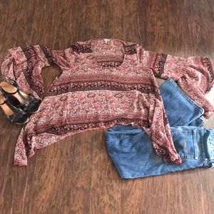 Bell Sleeve Sheer atop