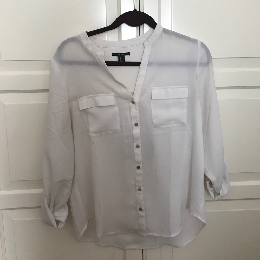 White button down