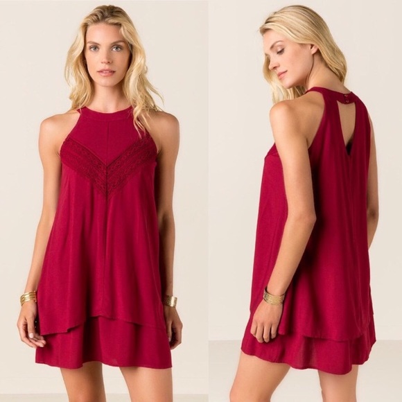 Francesca's Collections Dresses & Skirts - Francesca's burgundy halter dress!