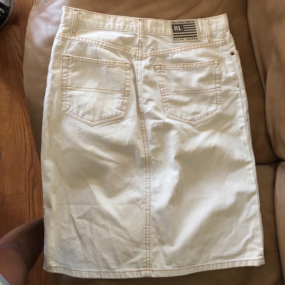Polo knee length skirt.