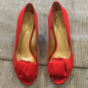 Kate Spade Red Satin Pumps