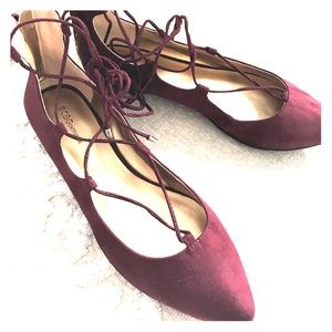 BCBGENERATION Micro Gilly Lace Up Flats size 8