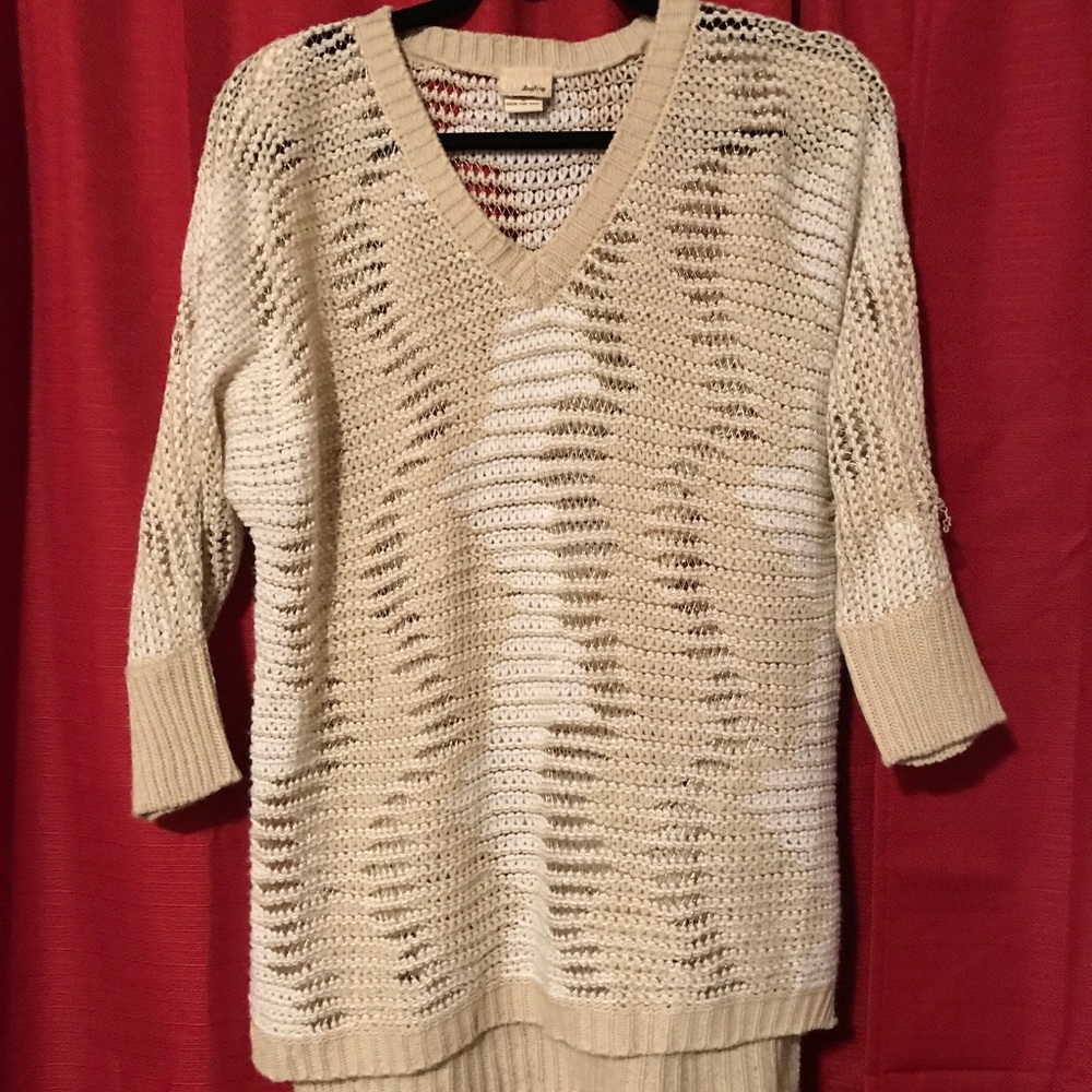 Daytrip Cozy Tan and Ivory Sweater
