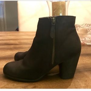 BLACK LEATHER "BP TROLLEY" BOOTIES SIZE 7/6.5