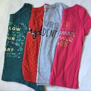Lot of 4 Girl's tops - size small (6/6x)