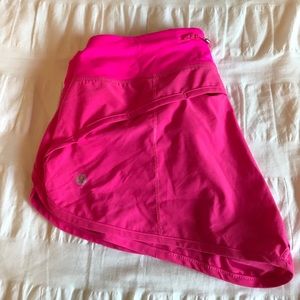 Bright Pink Lululemon Running Shorts