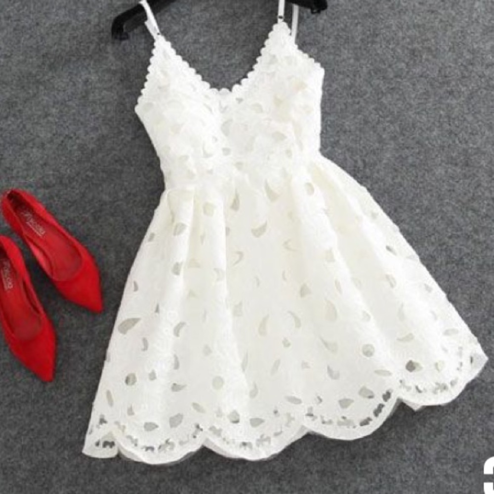 Super cute white laced dress