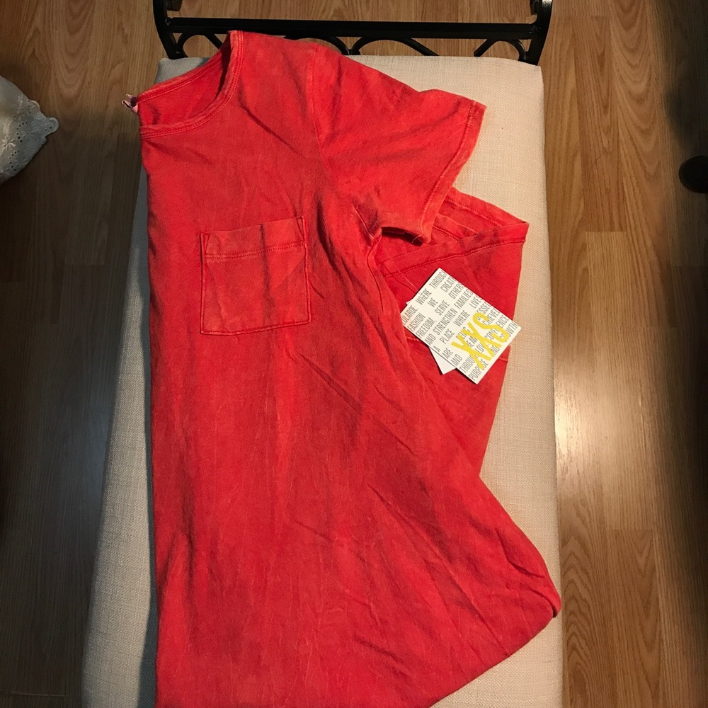 Lularoe Red Acid Wash Carly!