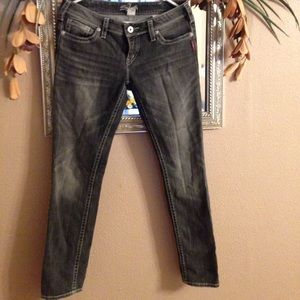 Grey colored Silver aiko skinny jeans, length 31