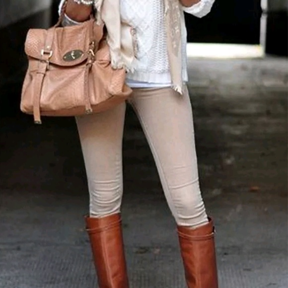 OS High waisted fleece lined leggings new 4 colors - Picture 2 of 4