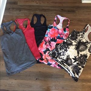 5 Lululemon Cool Racerback Tanks