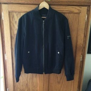 Black Fully Lined Bomber Jacket