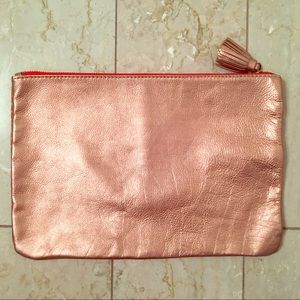 Anthropologie Rose Gold Clutch