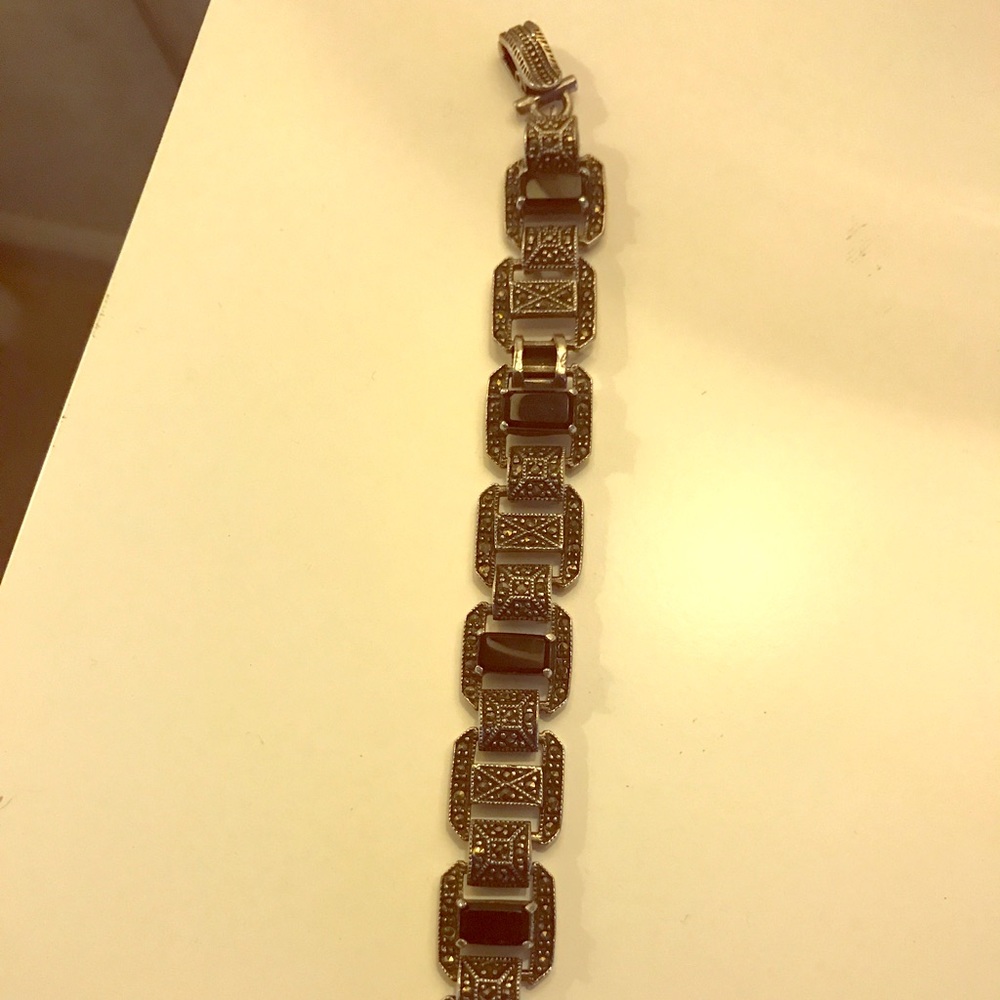 Fab silver and black bracelet