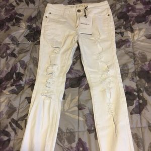 NWT-CottonOn Ripped Skinny White Jeans