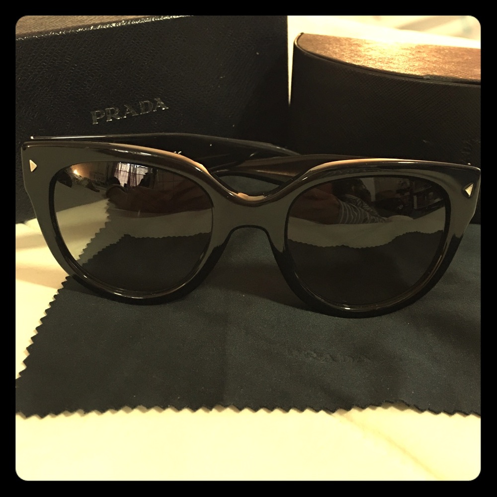 Prada black tortoise sunglasses