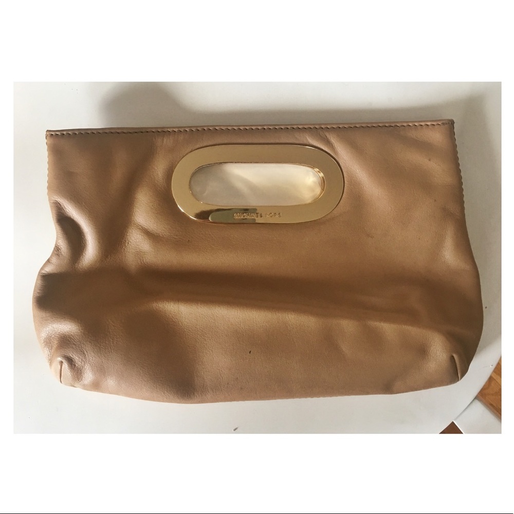 Michael by Michael Kors nude Berkley clutch