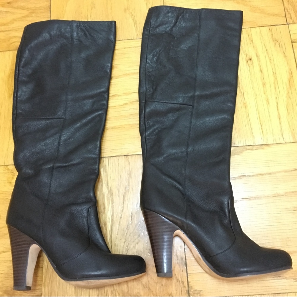 Black knee high boots