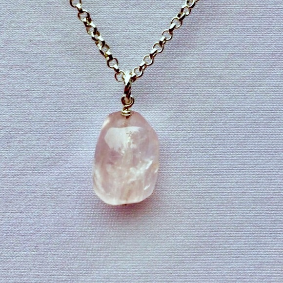 Jewelry - Healing Rose Quartz Pendant Necklace!
