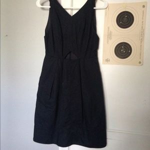 Navy Madewell cotton dress with cutout, size 0