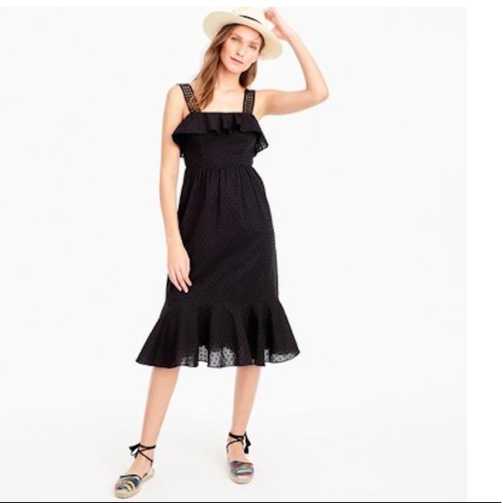 J.Crew Ruffle eyelet dress