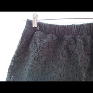 Black lace shorts