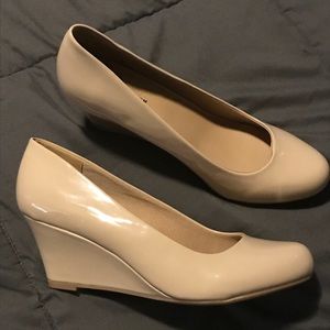 Nude wedges size 9 brand new