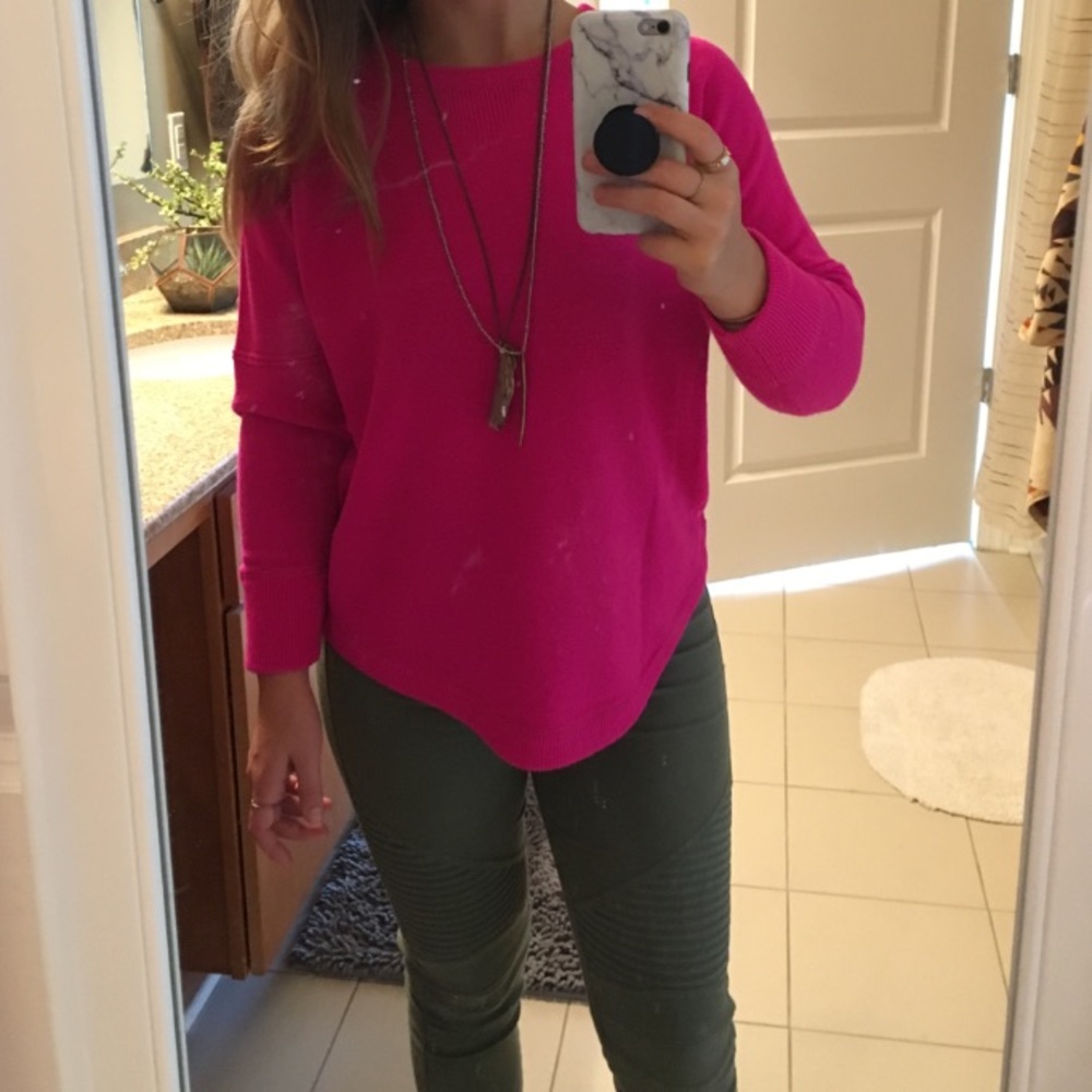 Hot pink sweater size small