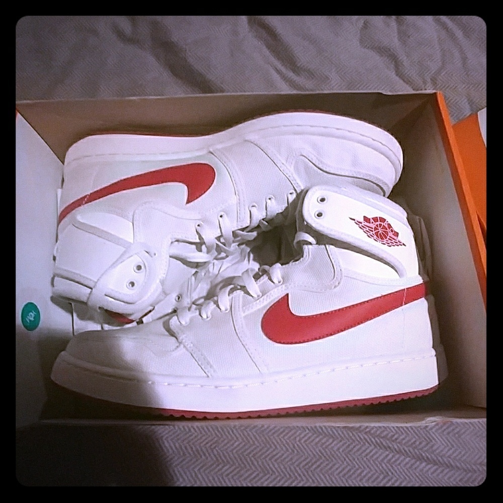 Ajko Red Metallic high top og's 100% deadstock