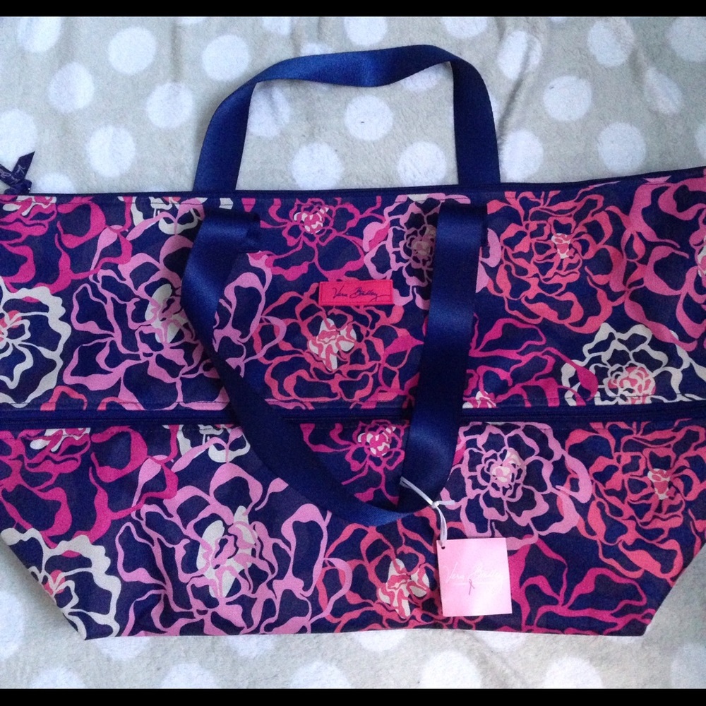 Katalina pink lighten up expandable travel bag