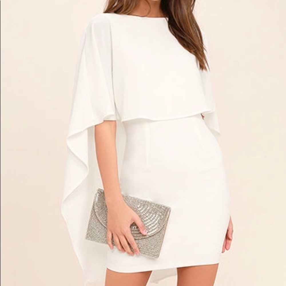 Lulu's White Semi-Backless Dress