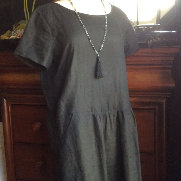 👠👠👠Black Linen Dress - Picture 2 of 7