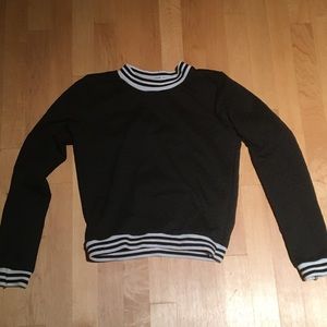 Papaya Black Striped Sweatshirt S