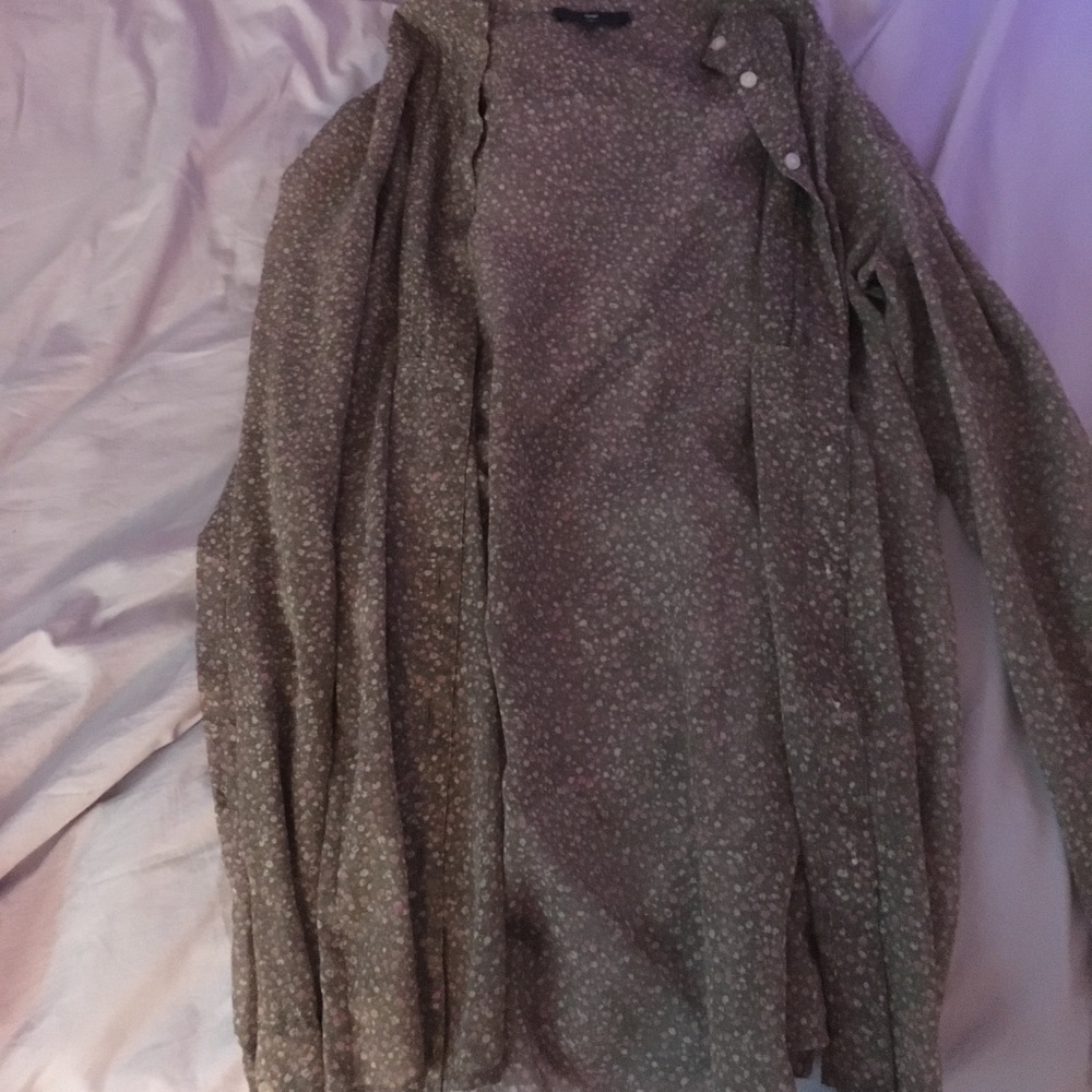 Sheer gap long sleeve blouse.